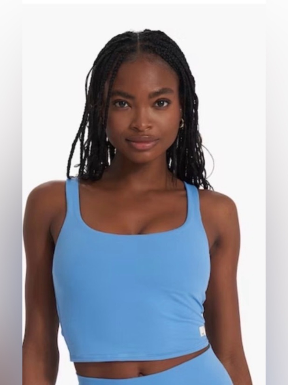 Vuori Daily cropped tank-Baltic blue